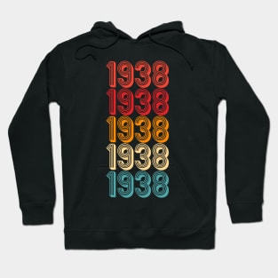 born in 1938 vintage rainbow retro Hoodie